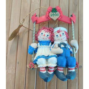 Raggedy Ann & Andy Danbury Mint 2008 First Annual Christmas Ornament w/orig. box